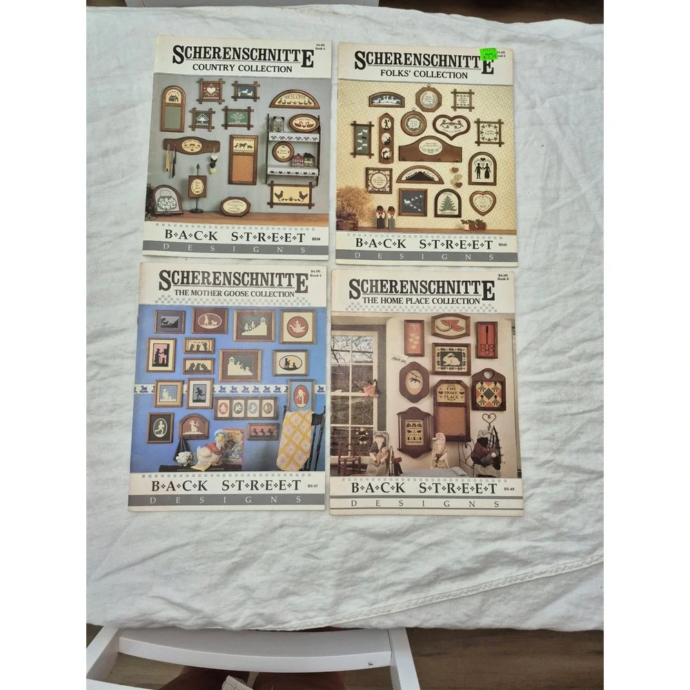 Back Street Designs Scherenschnitte Pattern Books Unisex OS Multi Set of 4 Folk